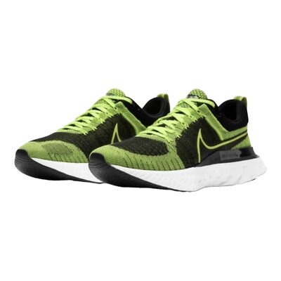 Nike React Infinity Run Flyknit 2 Mens Running Volt Green CT2357-700 Sz 10.5
