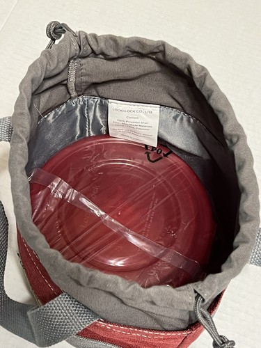 Lock & Lock Red Classic 32oz Bowl Red & Grey Mini Tote Lunch Travel Bag NWOT - Picture 14 of 15