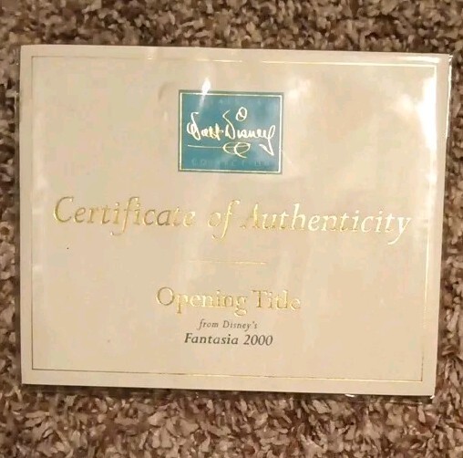 Sealed Disney Classics Certificate of Authenticity: Opening Title Fantasia 2000