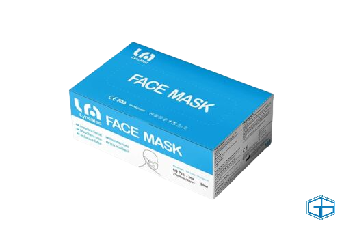LYNCMED BOX OF 50 DISPOSABLE FACE MASKS 3 PLY - Picture 1 of 3