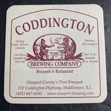 Coddington Craft Beer Coaster Middletown Rhode Island