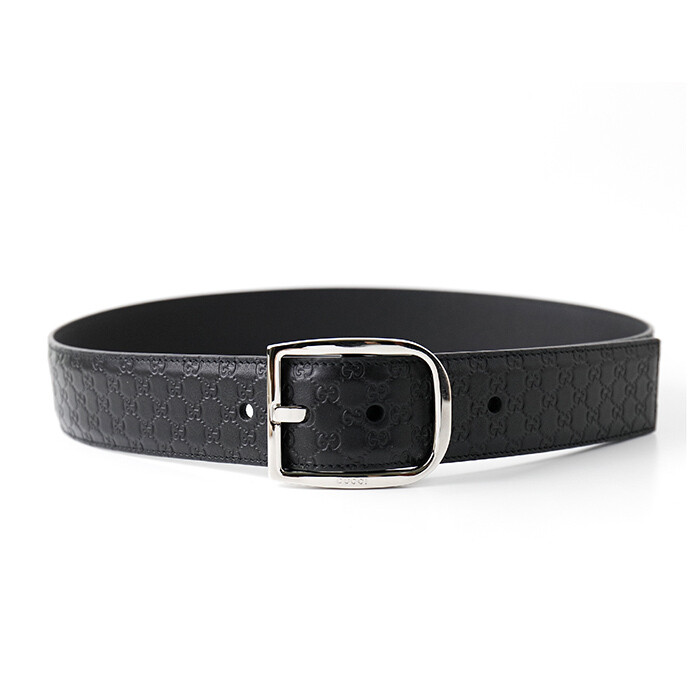 GUCCI Men's Black Leather Belt Size 100 Model 510309-image