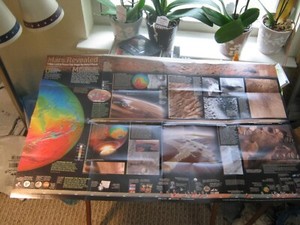 MARS REVEALED WALL MAP + DESTINATION MARS National Geographic February 2001