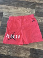 Air Jordan Red Cloth Athletic Short Boys Size 10-12 (M)  Made In USA