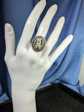 Sterling Silver Ring With Quartz Stone - Size 8.5