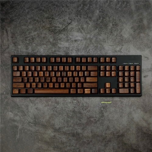 Rosewood Wooden OEM Cross Shaft Keycaps for 60/87/108 Mechanical Keyboard Keypad - Picture 19 of 26