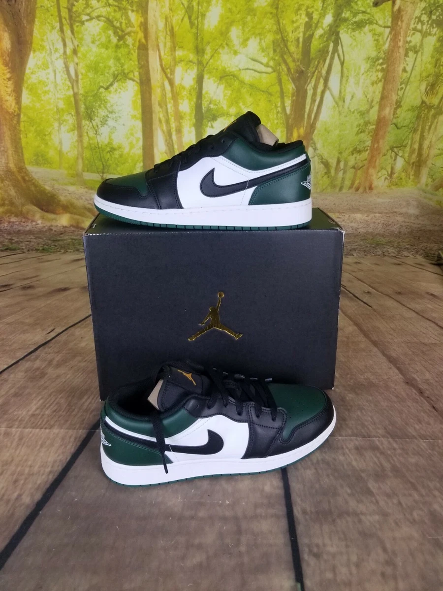 Air Jordan 1 Low Green Toe Boys Sneakers Size 7Y GS New | eBay