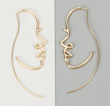 Creative Abstract Face Contour Earrings Fashion Trendy Personality Earrings