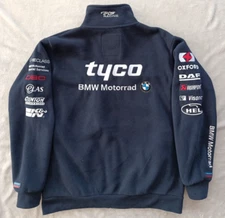 BMW Motorrad Tyco Motorsport TAS Racing mens Navy Blue Fleece Jacket size XS