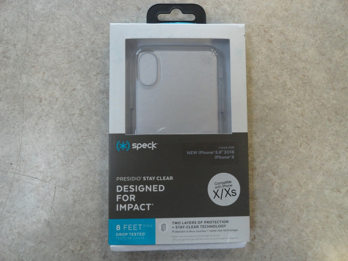 BRAND NEW Speck Presidio Stay Clear Case for iPhone X iPhone Xs