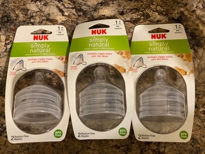 nuk simply natural nipples medium flow