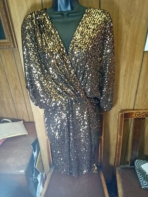 STUNNING FLATTERING STRETCHY SPARKLY GOLD SEQUIN DRESS SIZE 16 | eBay UK STUNNING FLATTERING STRETCHY SPARKLY GOLD SEQUIN DRESS SIZE 16 | eBay UK