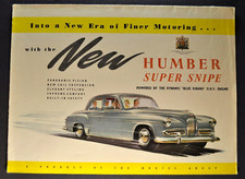 1953 Humber Super Snipe Sales Brochure Folder Sedan Original 53