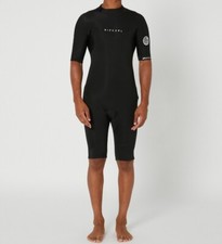 RIP CURL Men's 2mm DAWN PATROL S/S BZ Spring Suit - Black - Large - NWT