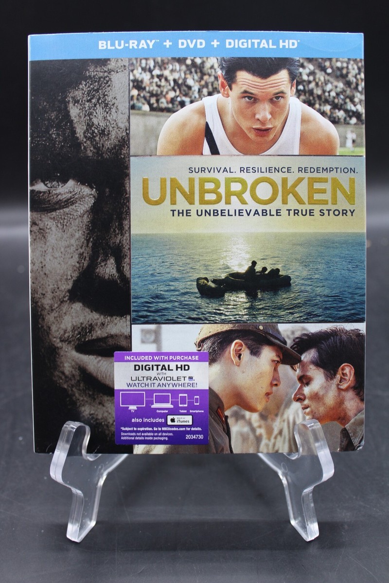 Unbroken (Blu-ray / DVD, 2014) Angelina Jolie, Coen Brothers