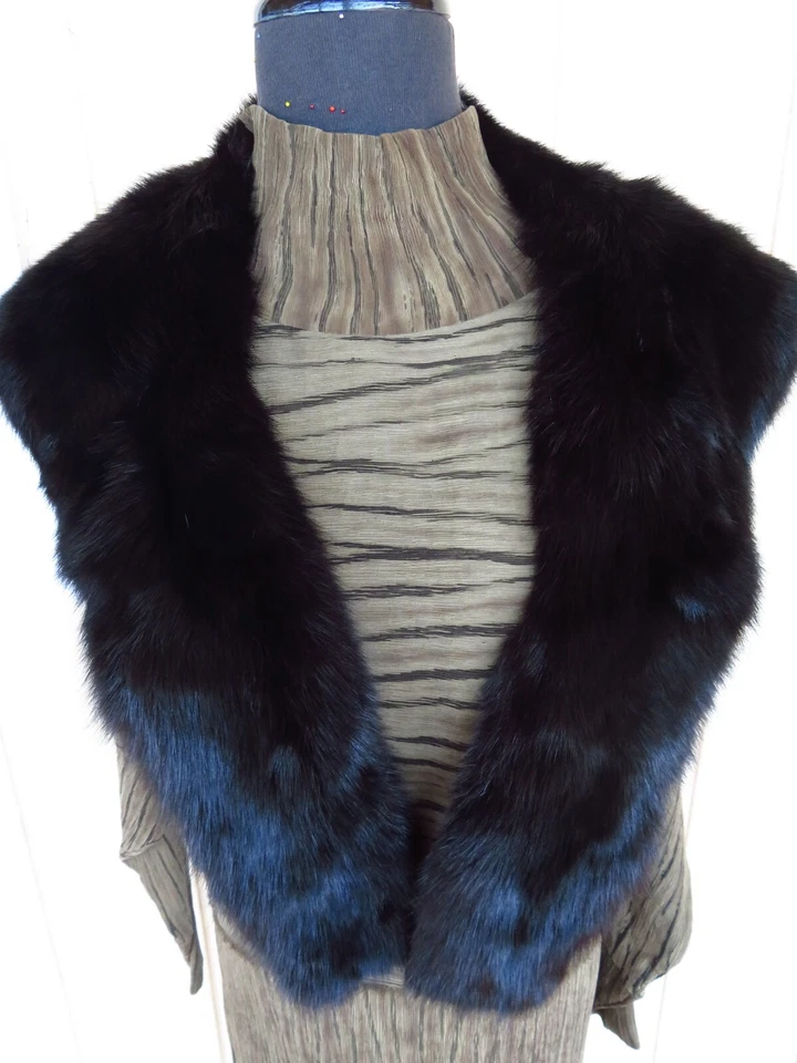 Large Brown Mink Fur Collar Boa Scarf Shawl Stole Cape Ben Marks Beverly Hills - Image 2 of 4