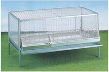 GABBIA IN ACCIAIO ZINCATO x PULCINI QUAGLIE CON RETE ANTITOPO 100X50CM H.60CM.