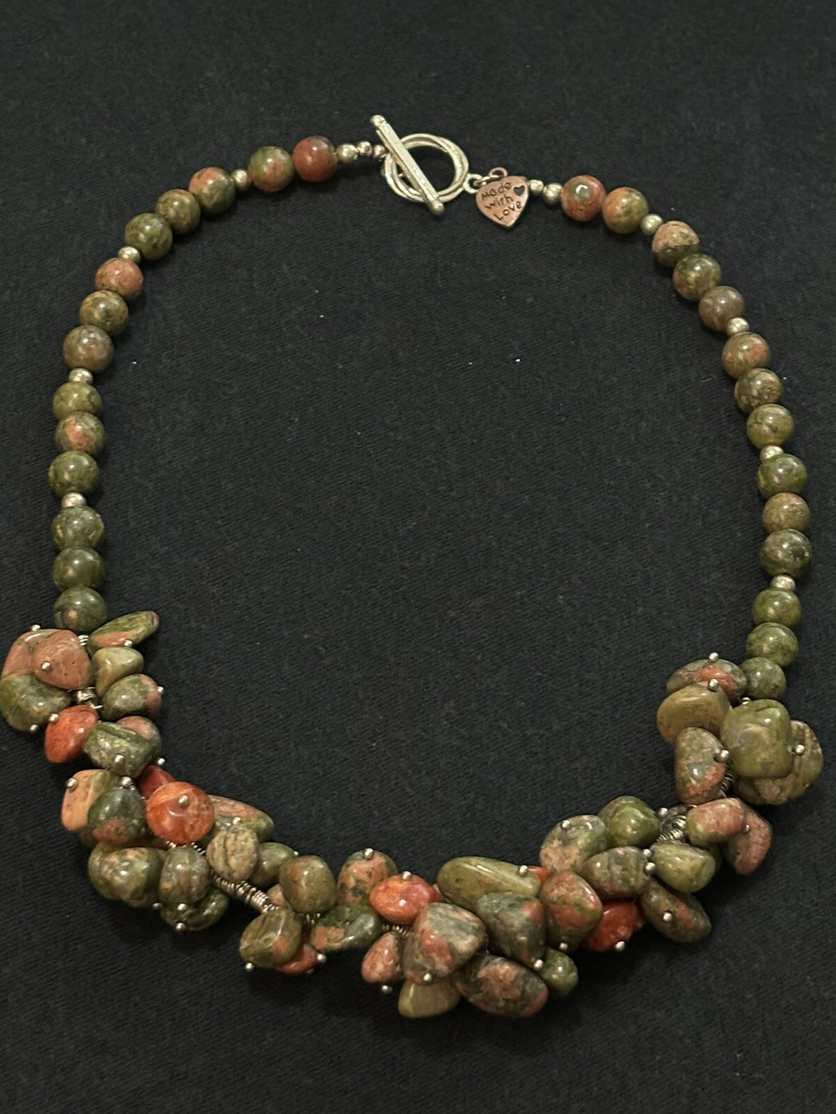 Multicoloured Stone Statement Necklace - image 2