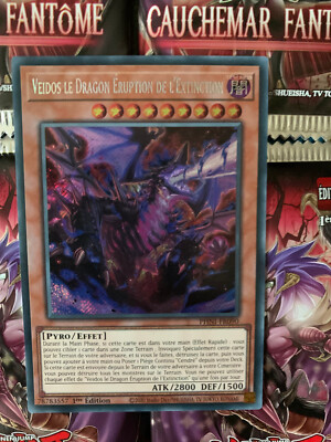 YUGIOH Karte Veidos der Drache Ausbruch des Aussterbens PHNI FR090 VF/Secret Rar