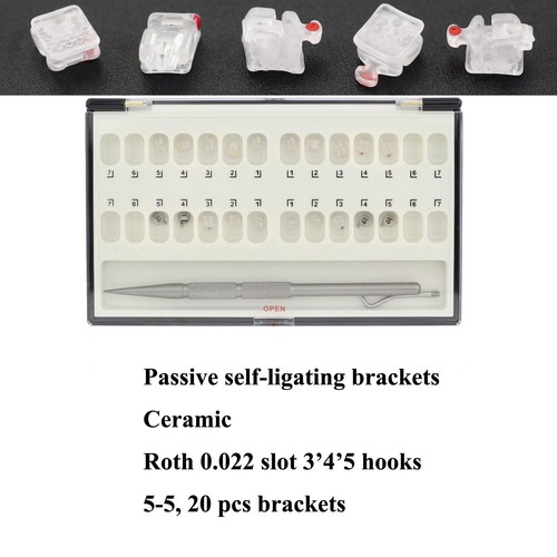 Orthodontic Passive Active Self-Ligating Brackets Ceramic Metal Roth MBT 0.022 - Picture 76 of 120