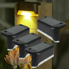 Solar LED Bright Deck Stair Lights Outdoor Garden Patio Railing Path Lighting US
