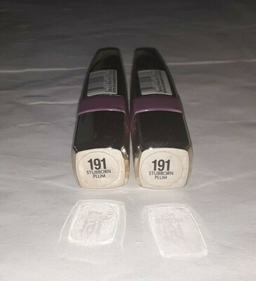 2 tube lot LOREAL CARESSE WET SHINE AQUA LIP LACQUER STAIN 191 STUBBORN PLUM uns