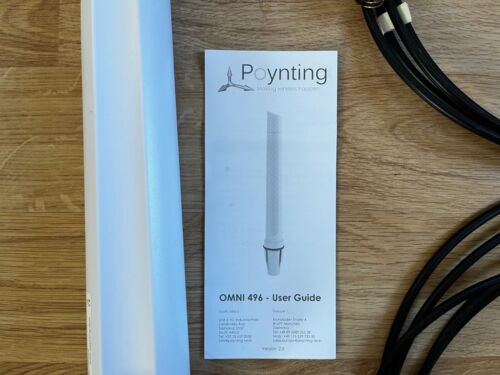 Poynting OMNI-496 Dual Band 2.4GHz 5GHz Wi-Fi Antennas - PAIR - w/cables - Photo 2/11