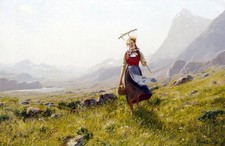 Hans Dahl - Returning from the Fields  - 24'  CANVAS
