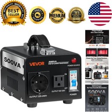 Efficient 500VA Step Up/Down Voltage Converter - Quiet  Reliable Performance