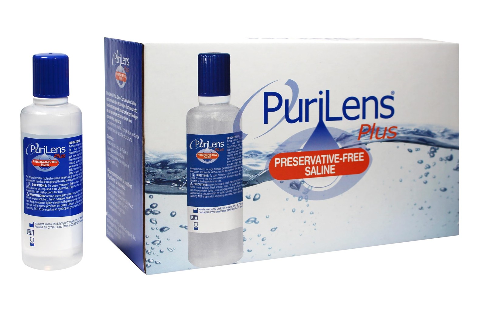 Preservative-Free Contact Lens Saline 120ml 4 fl. oz. 12 Pac