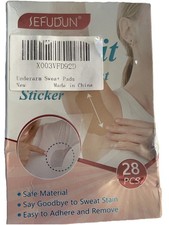Underarm Sweat Pads, 28 Pcs Invisible Self-adhesive Cotton Armpit Antiperspir