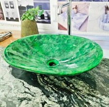 15" x 12"  Green Fluorite Natural Stone Sink | Handcrafted Healing Crystal Sink