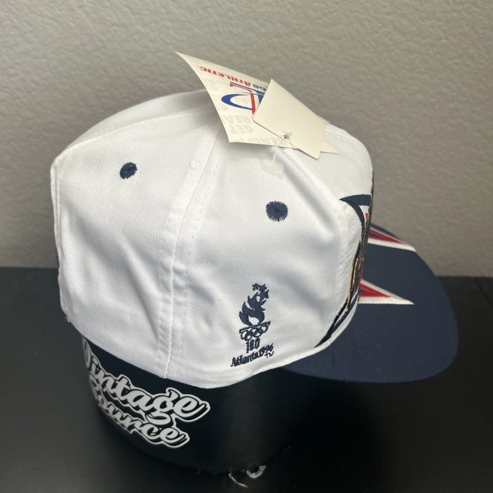 VTG Logo Athletic 1996 Atlanta Olympics Team USA SnapBack Adult Hat NWT Twill - product detail image 7