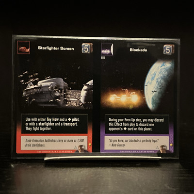 Young Jedi CCG Reflections Starfighter Screen & Blockade Dual Impact 