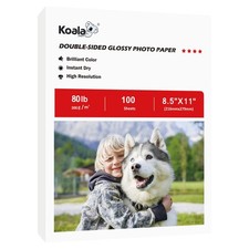 100 PCS Double Sided Thick Glossy Photo Paper 8.5x11 Inch 80LB 300GSM Ink
