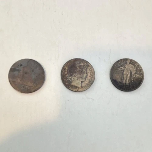 3 US Silver Quarter Lot Sitting Liberty Barber Standing Liberty Circulated 25C