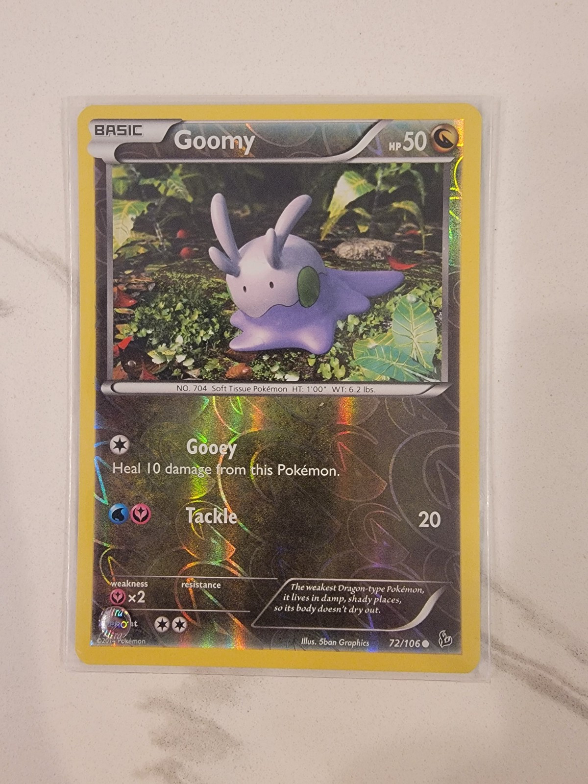 Pokemon Card - Goomy - 72/106 - Reverse Holo - XY Flashfire  - LP/NM