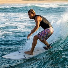 Stussy Mens 32 Multicolor Gingham Check Swim Board Shorts Surf Colorful
