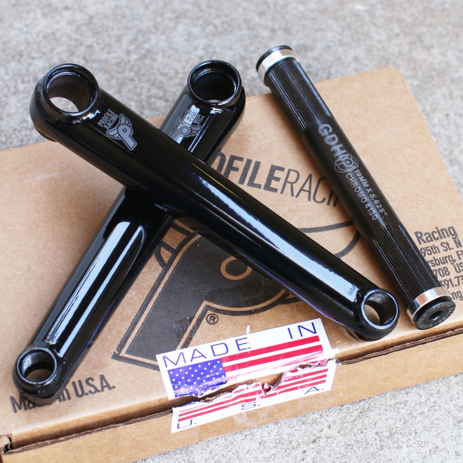 PROFILE BMX 19mm GDH BICYCLE CRANK BLACK RHD ODYSSEY PRIMO C