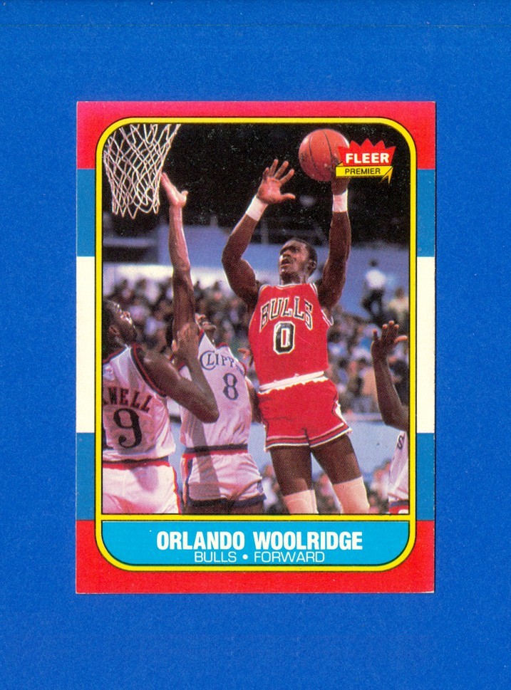 1986/1987 Fleer Basketball#130 Orlando Woolridge '86 RC Rookie Card EX Condition