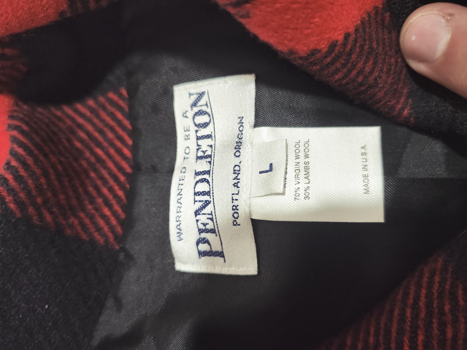 Pendleton Jacket Large L Short Flannel Buffalo Pl… - image 4