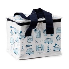 Image of OFFICIAL VW VOLKSWAGEN CAMPERVAN EXPLORE RECYCLED BLUE SMALL LUNCH BAG BOX PUK