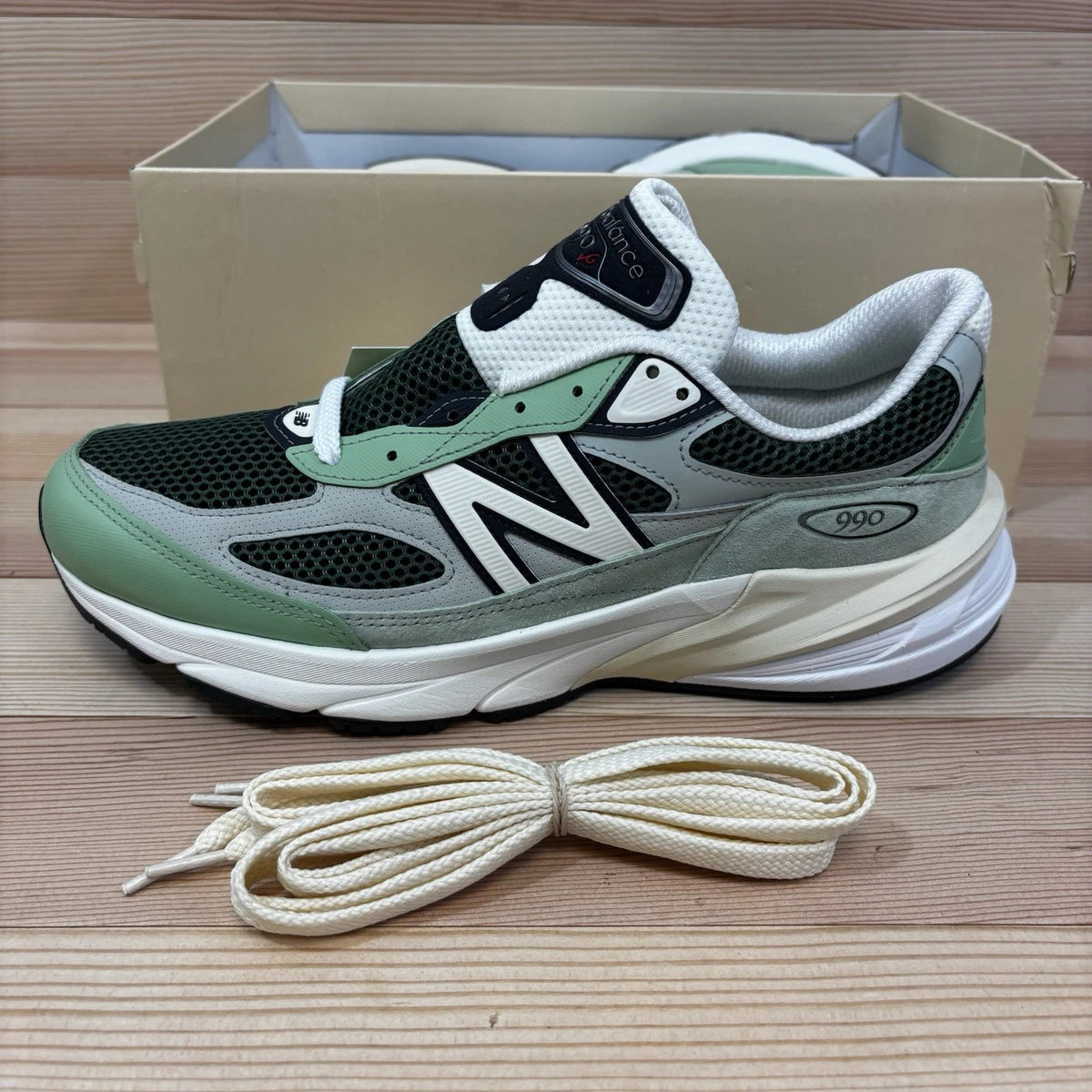 New Balance 990 v6 Men\'s Size 9.5D Mint Green Suede Athletic Shoes U990AB6 New Balance 990 Men main image 3