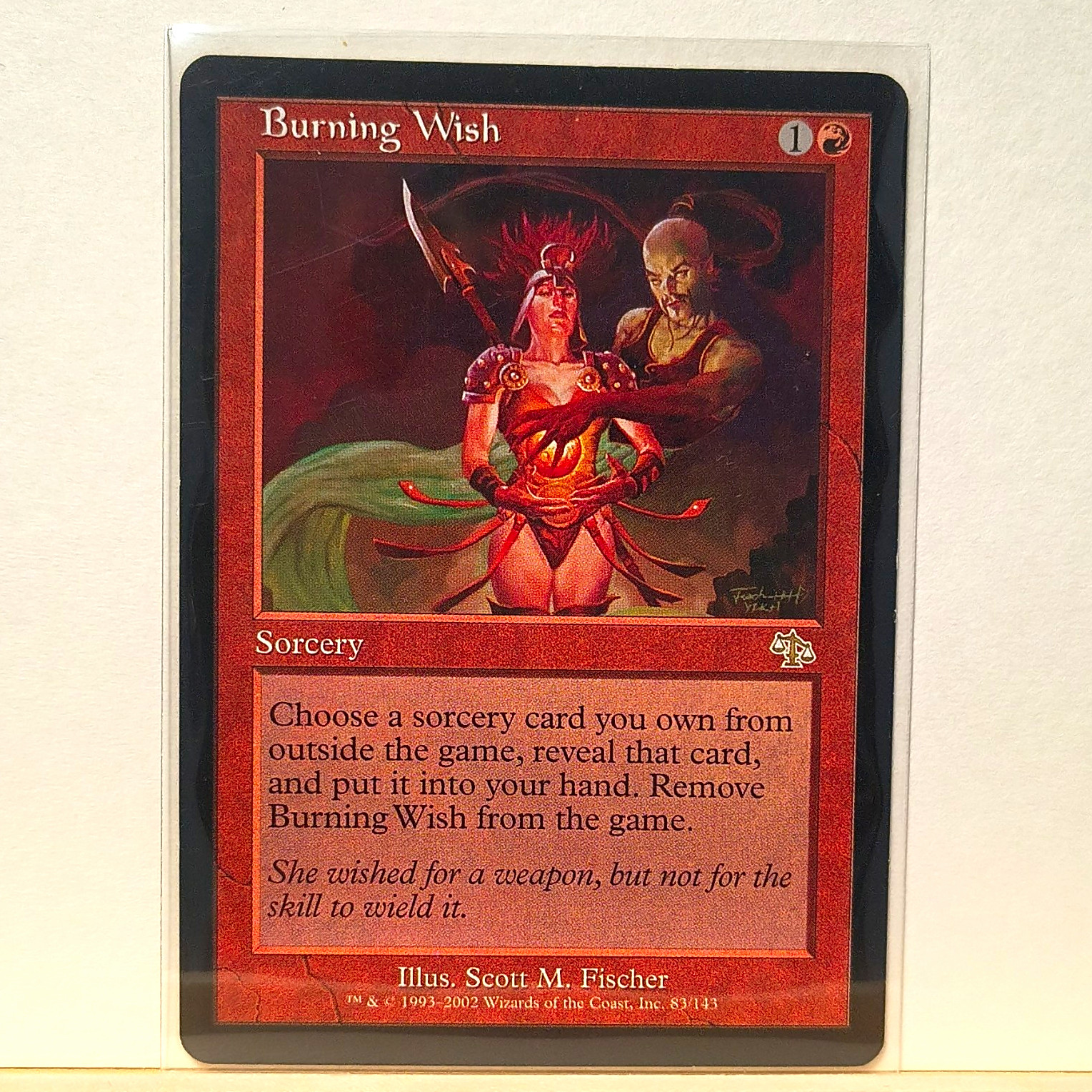 Magic: The Gathering Burning Wish Judgment 83/143 Rare Sorcery Red