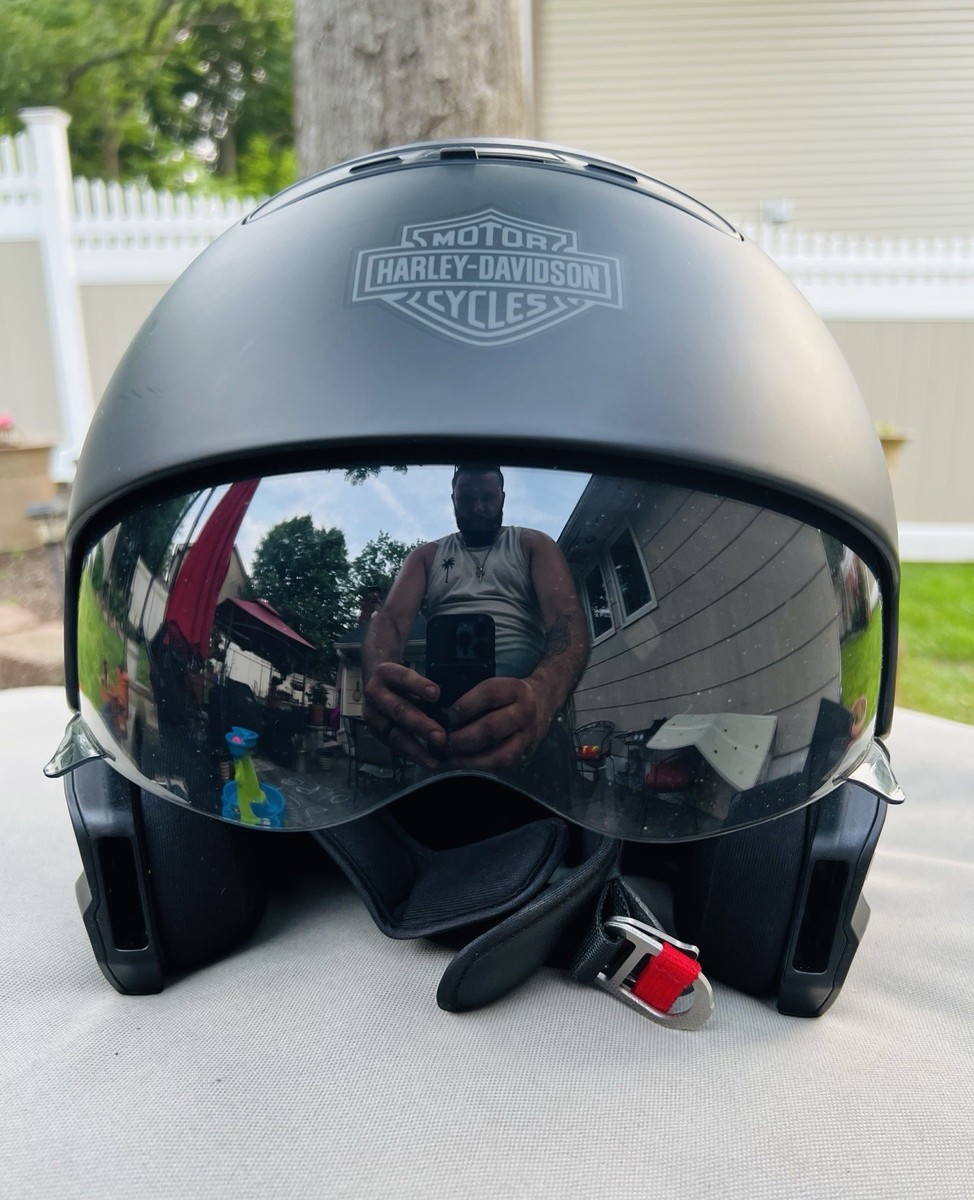 Harley Davidson Pilot 3-in-1 X04 Helmet/Matte Black/Exo Skull/Size