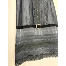 Anna Sui for Target Lace Trim Velvet Belt Shift Dress Black L Twee Whimsigoth