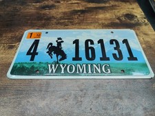 2010 Wyoming  Horse Cowboy  Mountain License Plate 4 16131 Animal Rodeo