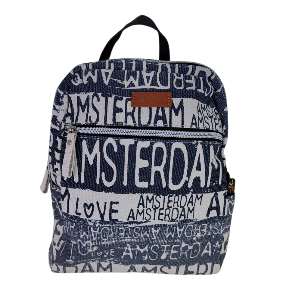 Mini Mochila Robin Ruth Original Amsterdam Mujer Niña Azul Marino NUEVA Foto 2 de 4