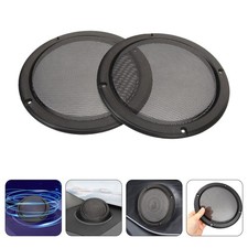 2 piezas cubiertas de rejilla de altavoz de malla metálica de 5 pulgadas para protector de subwoofer de audio para automóvil
