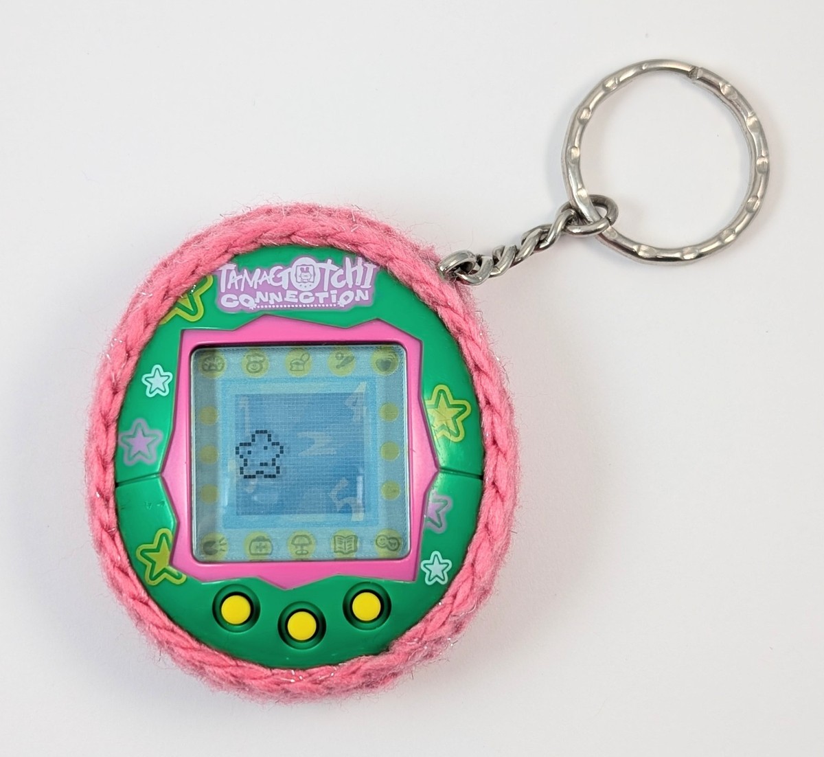 🥚VTG Tamagotchi Connection v2 English Green Pink With Stars +